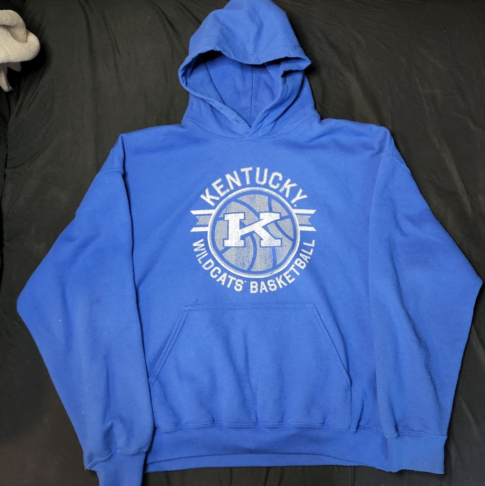 University of Kentucky Wildcats Basketball Blue Sweatshirt Hoodie Size XL